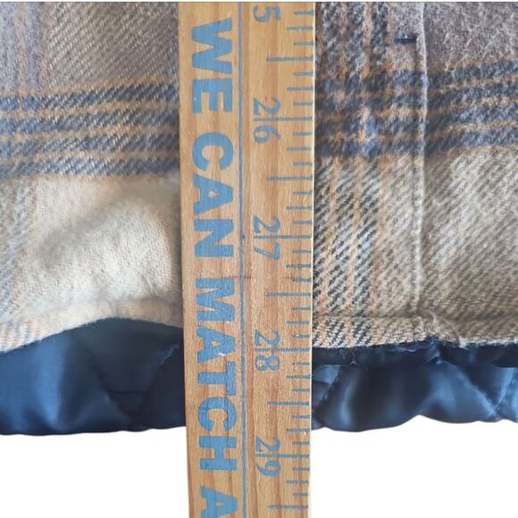 Dickies Vintage Plaid Flannel Quilted Jacket Brown Blue Checkered Zip-Up Sz XL - Picture 13 of 15